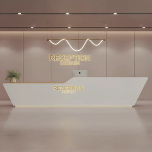 Mostrador de Recepción Pequeño para <span class=keywords><strong>Centro</strong></span> Clínico y Spa de Cuidado de la Piel, con Acabado Brillante y Elegante, Hecho a Medida, Marca Shinestone - Product Image 5