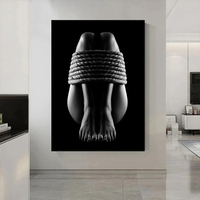Affiche d'art mural moderne en toile, impression femme nue sexy noir et blanc, sans cadre, art corporel sexuel, décoration de chambre à coucher