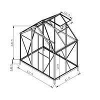 Serre Métallique Galvanisée 6FTX6FT en Gros d'Usine, Ensemble Complet Multifonctionnel, Anti-Pourriture, Moderne, Étanche, Facile à Assembler