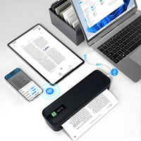 Imprimante thermique portable A4 personnalisée pour les voyages, papier thermique A4&A5, imprimante sans encre compatible avec IOS Android ordinateur portable