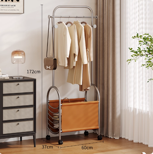 Silver-Gray Frame + Leather Orange