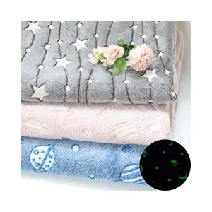 Editextile Super Soft Multi Color Knitted Fabric Glow In The Dark Mattress Ticking Printed Fabric