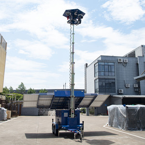 Mobile Surveillance Trailer With <b>LED</b> <b>Lights</b> LFP Batteries UST2400L Solar Trailer US Standard Solar <b>Light</b> Tower UST2400L - Product Image 1