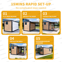 Proyek Resor Hotel Villa Modular Meksiko Kombinasi Modul Ganda Rumah Kontainer Prefab yang Dapat Diperluas