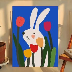 Ins đơn giản tô màu thủ công trang trí tranh sơn dầu vẽ tay - Product Image 3