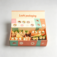 Boîte Cadeau Rigide Premium Écologique Recyclable Biodégradable pour Aliments et Sushi avec Fenêtre et Fermeture Magnétique Gaufrée