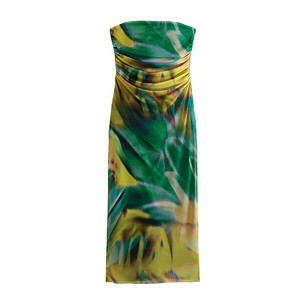 GX9373 Boutique Summer Sexy Bodycon <strong>Dye</strong> Tie Dresses <strong>Clothes</strong> Women Tight Casual Elegant Mesh Tube Pleated Long Dress With Lining - Product Image 5