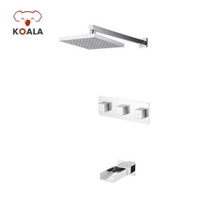 Gran oferta, grifos de ducha mezcladores de lluvia para bañera de baño empotrados montados en la pared con termostato sanitario - Product Image 5