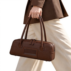 Girls Brown PU Leather Structured Shoulder <b>Bag</b> with Zipper Closure Bohemian Fashion Design for Daily Commuting - Product Image 1