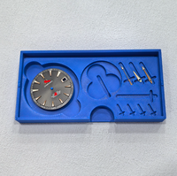Outils et pièces de montre-bracelet petites boîtes de rangement en plastique avec plateaux de placement de pièces cadrans d'aiguilles de montre pour l'organisation