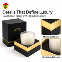 Emballage cadeau rigide en carton cylindrique avec logo personnalisé, diffuseur noir avec insert en mousse EVA, couvercle et base, boîte cadeau pour bougie de demoiselle d'honneur