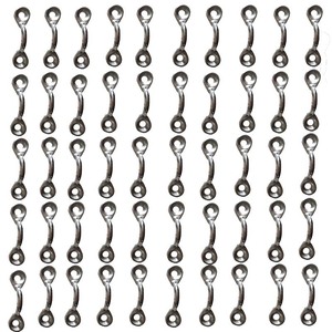 Pernos de ojo tipo C de acero inoxidable, acabado 2B de grado 304, para herrajes de cubierta de barco, kayak, canoa, paquete de 50 - Product Image 2