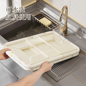 Clothes <b>Storage</b> Box Rectangle Foldable <b>Stackable</b> With Handles For <b>Wardrobe</b> Home Use Little Bear Pattern - Product Image 4