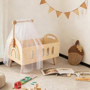 Baby Doll Bunk Beds Doll <strong>Cribs</strong> for 18 Inch Dolls Wooden Doll Beds <strong>Cribs</strong> Fits <strong>American</strong> Girls (Wood 2 Pcs Beds) - Product Image 4