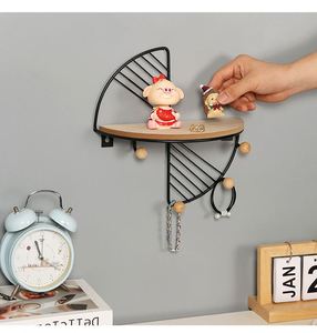 Punch-free Wall-mounted Decorative <b>Rack</b> Multifunctional Coat Hook Metal Hanger Storage <b>Rack</b> Suitable for Bedroom Living Room - Product Image 3