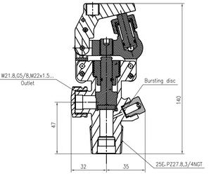 IG541 <span class=keywords><strong>CO2</strong></span>ดับเพลิง N2วาล์วกระบอกสูบแรงดันสูง - Product Image 4