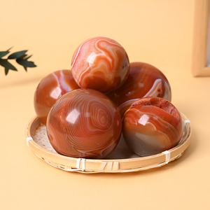 Whosale High Quality Natural Healing <b>Crystal</b> Red Agate Carnelian Sphere <b>Balls</b> for Home Decoration - Product Image 5