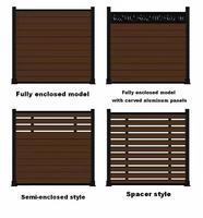 Clôture en WPC co-extrudé de qualité supérieure 6*6 pieds avec poteau en aluminium pour clôture de jardin de villa