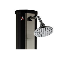 Colonne de douche de luxe en acier inoxydable pour piscine et jardin 40L Accessoires de forme ronde Colonne de douche solaire pour la piscine