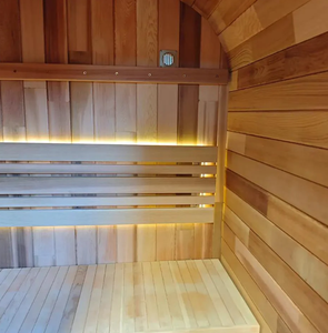Sauna da Esterno di Lusso in Cedro Rosso/Hemlock per 1-2 Persone, Design Cubico Intelligente con <span class=keywords><strong>Stufa</strong></span> per Giardino - Product Image 5