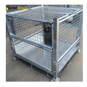 Factory Direct Sales Foldable Stackable Mild Steel Q235 Lockable Easily Moved Wire Mesh Cages - Product Image 3