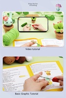 Crochet Starter Kit pour Débutants avec Fil Fleur Cactus Plant