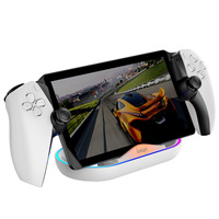 Station de Recharge Socle d'Alimentation pour PS5 Portal Portable avec Lumières RGB