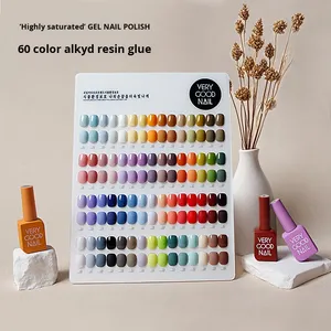 Kit de vernis à ongles en gel UV Macaron 60 couleurs 15 ml, non toxique, séchage LED, coffret cadeau complet pour manucure en salon - Product Image 1