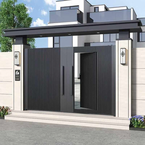 Cancello Automatico a <span class=keywords><strong>Doppia</strong></span> <span class=keywords><strong>Anta</strong></span> in Metallo Durevole per Cortile con Elegante Cancello Interno, Design Moderno ed Ecologico - Product Image 1