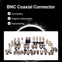 Conector BNC Macho Hembra, Cable Coaxial RF, Enchufe con Conector RG59 58 Tipo Jack, Crimpado, 50 75 Ohmios, Ángulo Recto, Mini Pin, Montaje en PCB