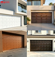 Porte de garage sectionnelle horizontale inclinable résidentielle personnalisée la plus avantageuse, moderne, avec surface finie