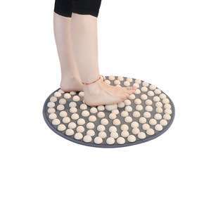 Tappetino da massaggio in legno antiscivolo per riflessologia casalingo per fare affidamento in piedi per impastare il <span class=keywords><strong>piede</strong></span> Shiatsu materasso per digitopressione - Product Image 1