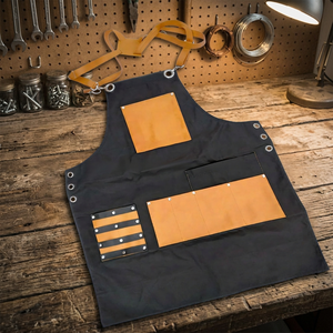 Cape de barbier en cuir de vache véritable imperméable de haute qualité avec logo personnalisé, écologique, lavable, pour usage en salon - Product Image 3