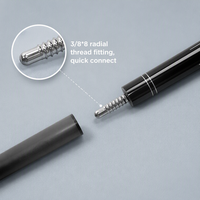 Queue de billard professionnelle en fibre de carbone, pointe de 11,8 mm, joint radial 3/8*8, design incrusté bleu-violet brillant, sans déformation, vente en gros
