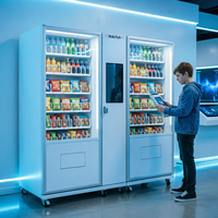 Distributeur automatique de collations et de boissons intelligent avec écran tactile, paiement sans espèces et surveillance à distance à vendre