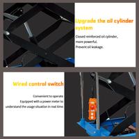 Plataforma Elevadora de Tijera Semieléctrica JIALITE de 1000 kg y 2 m de Altura, Plataforma Hidráulica Móvil para Transporte de Cargas Pesadas