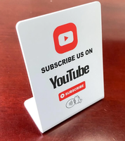 Support Instagram en acrylique tactile personnalisé, panneau de bureau NFC pour les réseaux sociaux, plaque de bureau personnalisée