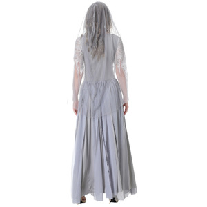 Disfraz de novia fantasma con velo y falda de encaje para cosplay de Halloween y actuaciones en escenario - Product Image 3