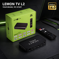 BOXPUT Lemon TV L2 TV Box Android 14.0 H618 4K 5G WIFI6 BT 5.4 GTV OS 1 unidad MOQ Logotipo de marca personalizado Gestión de dispositivos TV CMS Precio