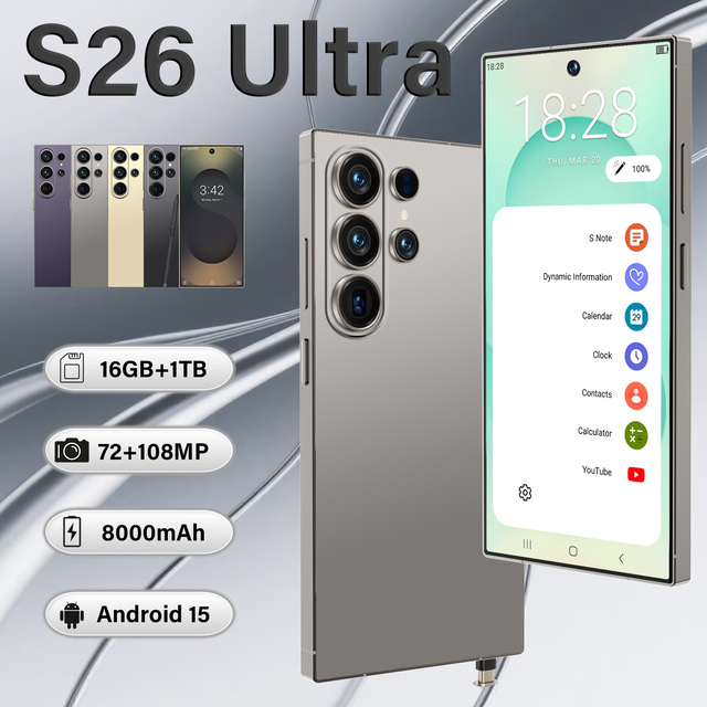 Large Battery S26 Ultra Smart Phone 2026 Model Deca-Core Processor 6.9 Big Screen Dual SIM Dual Standby Wholesale