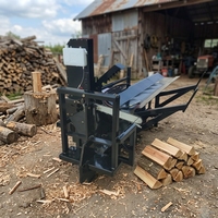 Fendeuse de bois commerciale portable Skid Steed, capacité de 18 pouces, pour bûches de 30 tonnes, avec processeur de bois de chauffage intégré