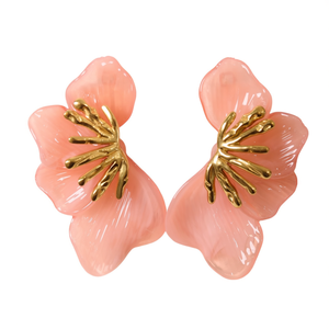 Aretes de Moda ER2601-25F con Diseño de Flor Romántica, Chapados en Oro, de Aleación de Zinc - Product Image 2