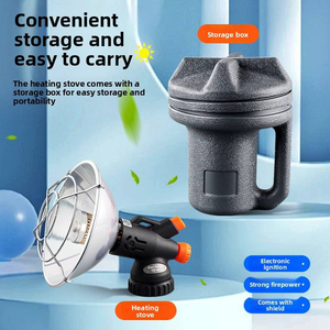 Stufa a Gas in Ceramica per Esterni ad Alta Efficienza Energetica con Telecomando e Protezione dal Surriscaldamento per Escursionismo e Campeggio - Product Image 1