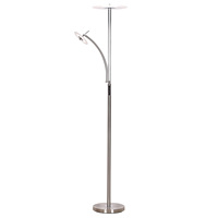 Lampe sur pied d'angle moderne de luxe à commande tactile, 3 niveaux de luminosité, haute luminosité, avec abat-jour transparent