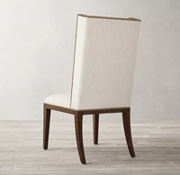 Chaise latérale de salle à manger en tissu contemporain américain Ames de production de masse Sassanid chaise de salle à manger de salle à manger d'approvisionnement d'usine