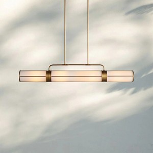 Lampadario a Sospensione Moderno AB per Soggiorno e Hotel, Nuovo <span class=keywords><strong>Design</strong></span> in Acrilico Dorato, Lussuoso Lampadario LED - Product Image 2
