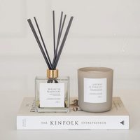 Ensemble diffuseur de parfum AIKUN, bougie parfumée, spray d'ambiance, boîte dorée, logo personnalisé, parfum d'intérieur, cadeau pour hôtel, spa, vente en gros