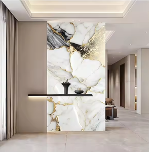 Panneaux muraux en marbre UV de haute qualité, panneaux en PVC imperméables <span class=keywords><strong>pour</strong></span> le salon d'un appartement, mur de fond de télévision - Product Image 6