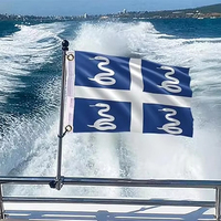 Drapeau de bateau Martinique double face, petit drapeau aux couleurs vives, bannière avec 2 œillets en laiton à l'extérieur