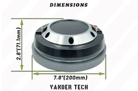 Driver Kompresi Vander Audio MAX 600W RMS 300W Phenolic 4 Inch Voice Coil 2" Throat dengan Loudspeaker 111dB